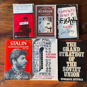 6 Mixed Lot of Vintage Soviet History and Russian Culture Books All Softcover